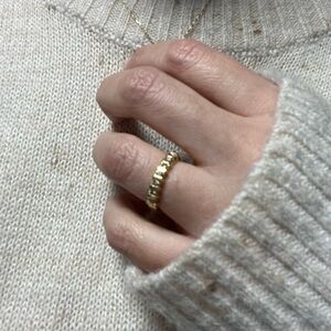 14k solid gold and diamond half eternity band